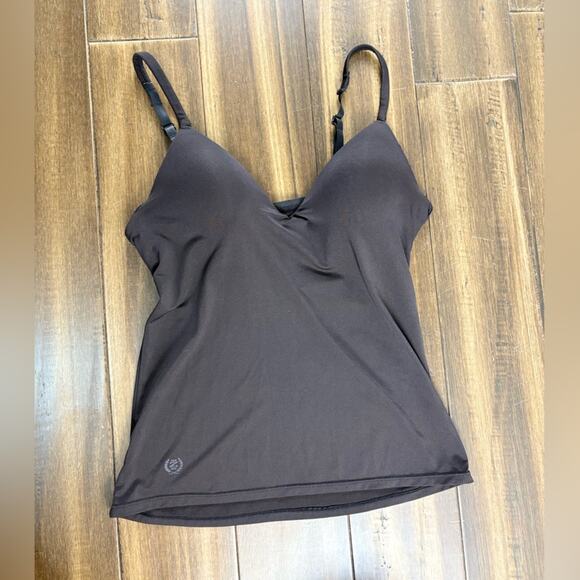 Izod 34B Black Tank Top Cami Built In Cups, adjustable straps y2k - Picture 1 of 5